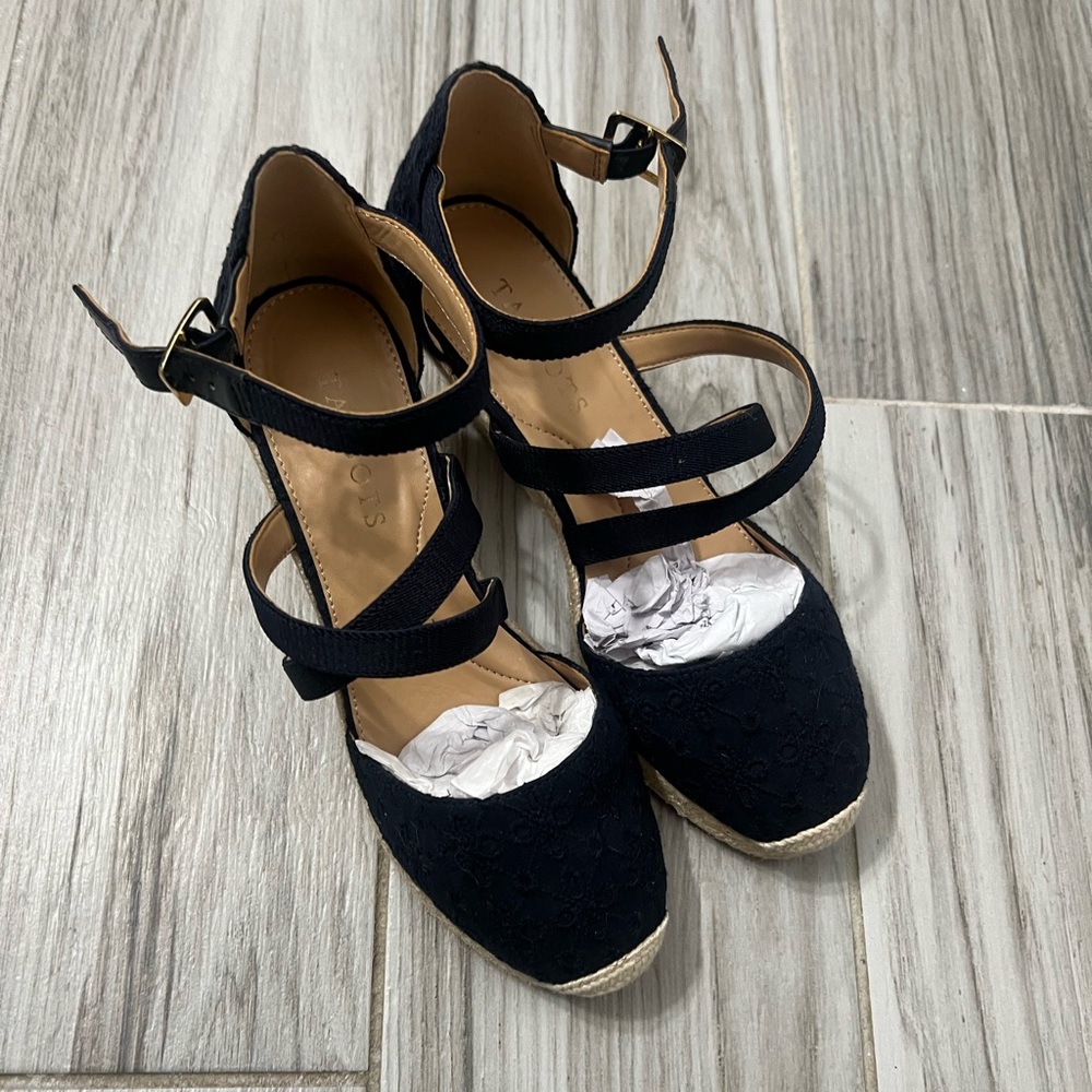 Lyndsay blue espadrille wedges - Picture 4 of 8